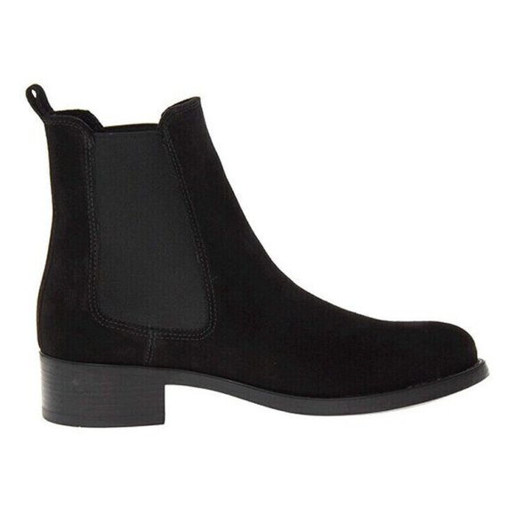 New! La Canadienne Women's Sara Bootie Black Suede Size 8 M DD274B